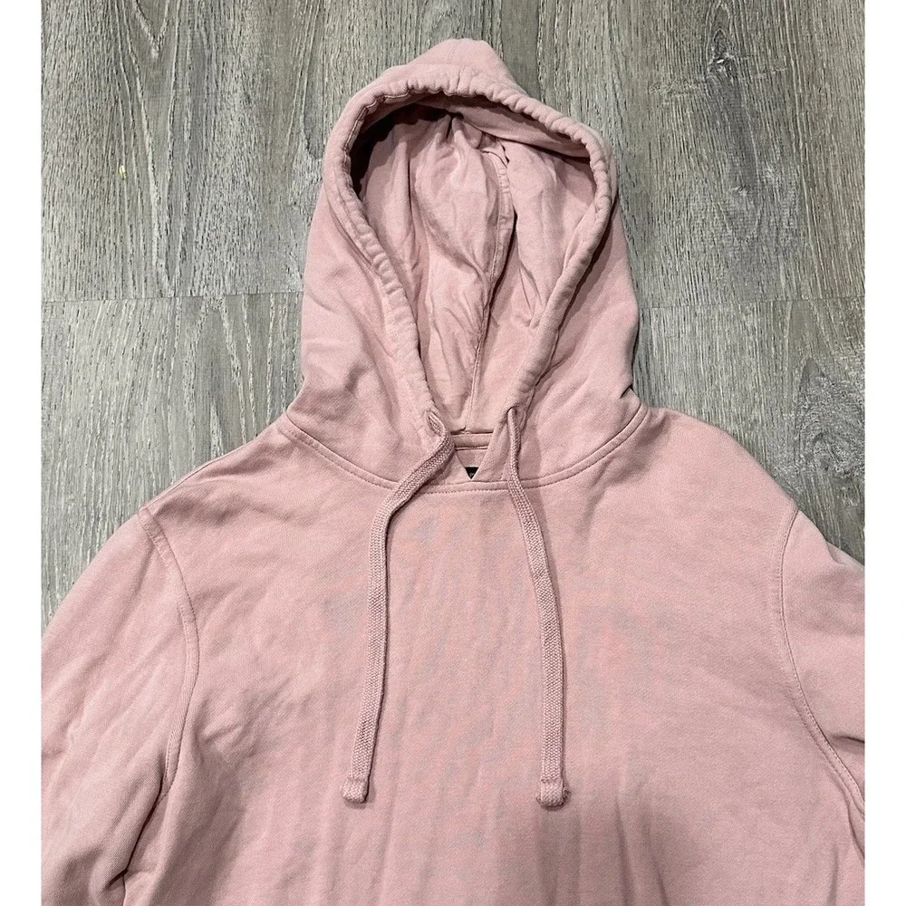 Banana Republic Hoodie‎ Men's Medium Salmon Organic Cotton Heavyweight Hoodie